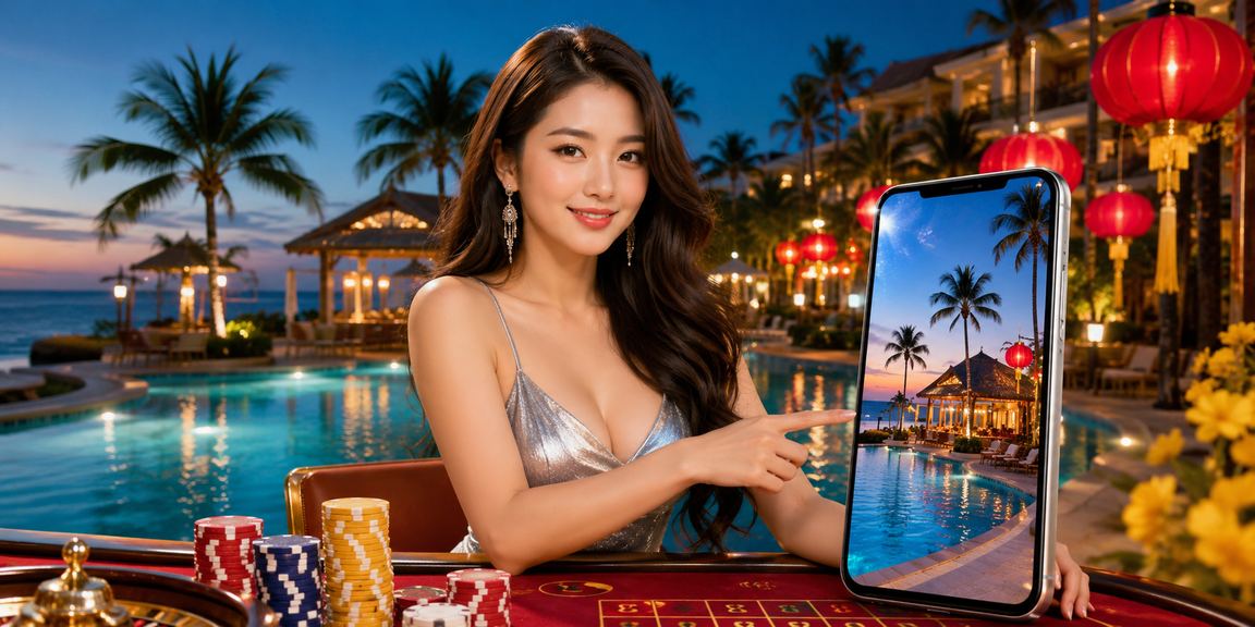Người dùng mở trải nghiệm mobile casino trong không khí lễ hội Mũi Né